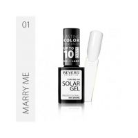 Lac de unghii Solar Gel, Revers, 12 ml, alb, nr 01, Marry Me Engros