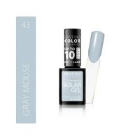 Lac de unghii Solar Gel, Revers, 12 ml, gri, nr 43, grey mouse Engros