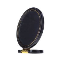 Oglinda machiaj cu lupa si picior, plastic, neagra, Top Choice 5039, 15 cm Engros