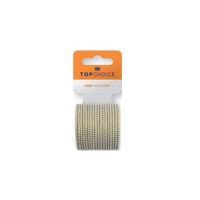 Set 18 bucati Elastic de par Top Choice, crem cu insertii aurii, TC22463 Engros
