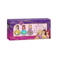 Set manichiura pentru fetite, 3 lacuri de unghii si modele de lipit pe unghii, Printesele Disney Engros
