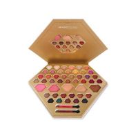 Trusa de machiaj Diamond Complete Shine, cu farduri de pleoape, ten si luciu de buze, Magic Studio Engros