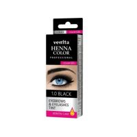 Vopsea de gene si sprancene Henna Color Gel, Negru, 1.0, Venita, 15ml Engros