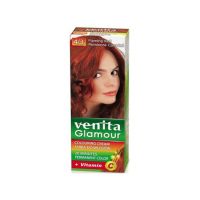 Vopsea de par, permanenta, Glamour, Venita, Nr. 4/3, Rosu Aprins Engros
