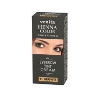 Vopsea de sprancene Crema Henna, Graphite, 1.1, Venita, 15ml Engros