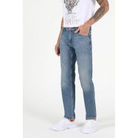 Blugi regular fit cu aspect decolorat