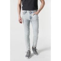 Blugi skinny cu aspect decolorat
