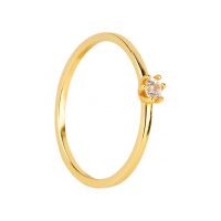 Inel placat cu aur de 18K cu zirconia