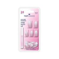 Set 24 unghii artificiale mate cu adeziv Ombre Stiletto Pink Almond Top Choice 78194 Engros