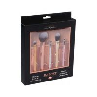 Set 5 pensule machiaj si gentuta depozitare De Luxe Top Choice 38297 Engros