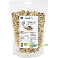 Orez si Linte cu Alge Sea Spaghetti Ecologic/Bio 500g