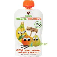 Piure de Pere, Banane, Portocale si Vanilie Ecologic/Bio 100g