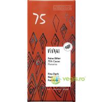 Ciocolata Amaruie Fina cu 75% Cacao Panama Ecologica/Bio 80g