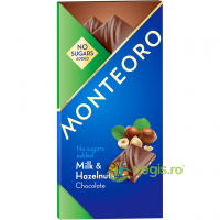 Ciocolata cu Lapte si Alune fara Zahar Adaugat Monteoro 90g