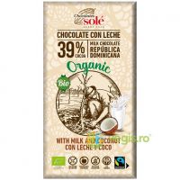 Ciocolata cu Lapte si Cocos fara Gluten Ecologica/Bio 100g