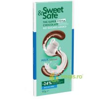 Ciocolata cu Lapte si Indulcitor Stevie Sweet&Safe 90g
