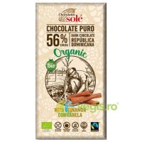 Ciocolata Neagra 56% Cacao cu Scortisoara fara Gluten Ecologica/Bio 100g