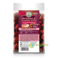 Migdale Caramelizate cu Aroma de Capsuni 100g