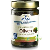 Mix de Masline Verzi Kalamata cu Oregano Ecologic/Bio 175g