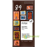 Ciocolata Amaruie Vegana cu 89% Cacao Ecologica/Bio 80g
