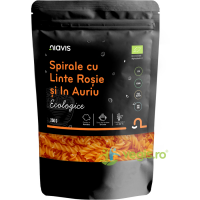Spirale cu Linte Rosie si In Auriu Ecologice/Bio 250g