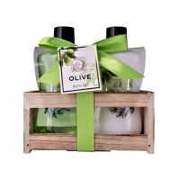 Set 2 produse de baie Olive Accentra 6057620, 380 ml Engros