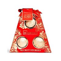 Set 3 bile de baie Secret Stories IDC Institute Cherry Blossom 44017, 300 g Engros