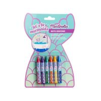 Set creioane colorate pentru baie Let's be Mermaid, Martinelia, 90036 Engros