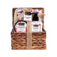 Set loțiune si exfoliant de corp, săruri de baie și un burete de sisal Organic, IDC Institute 42114, 670 ml Engros