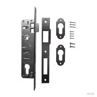 Broasca ingropata Kale, profil ingust, otel cromat, reversibila, placa frontala 23 mm, interax 30 mm, 153 x 85 mm
