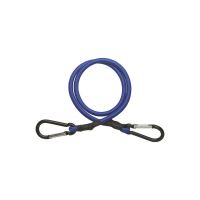 Cablu elastic cu carabina Thirard, albastru, grosime 8 mm, 80 cm