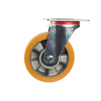 Rola pivotanta cu placa, poliuretan, 125 x 40 mm, 200 kg