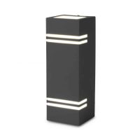 Aplica perete exterior Hepol 2XGU10, gri, metal, 2 x GU10, IP54, 11 W