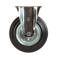 Rola fixa, cauciuc plin negru, 200 x 50 mm, 205 kg