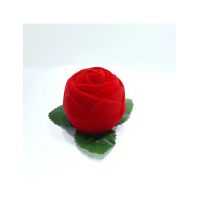 Cutie de catifea engros pentru brose trandafir,5×5 cm / ROSU set 12/buc