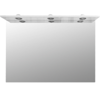 Oglinda baie Sanitop, cu iluminare, 120 x 16 x 80 cm