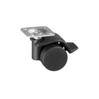 Roata container cu frana, placa de fixare, D: 35 mm