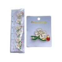 Set brose engros 12/buc "floricica cu buburuza" 35x40mm