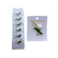 Set brose engros 12/buc "Ghiocel" 45x30mm