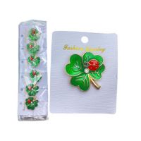 Set brose engros 12/buc "Trifoi patru foi" 35x35mm