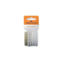  Set de 10 bucati crem cu insertii aurii Elastic de par Top Choice, TC22449 Engros