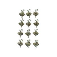 Set En-gros 12 Brose Martisor marime mica, 3.5cm, Balerina Eleganta