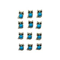 Set En-gros 12 Brose Martisor marime mica, 3.5cm, Bufnita Inteleapta