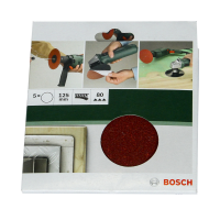 Foi abrazive Bosch, granulatie 80, 125 mm, 5 bucati, pentru polizor unghiular si masina de gaurit
