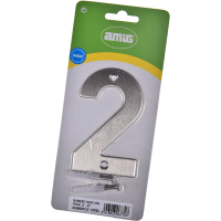 Numar usa/poarta 2 Fischer, inox, prindere suruburi, 10 mm