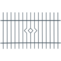 Panou gard Cristal, otel galvanizat, gri antracit, RAL 7016, 1200 x 2000 mm