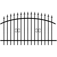 Panou gard Tina, otel galvanizat, negru, RAL 9005, 1000 - 1200 x 2000 mm