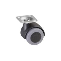 Roata dubla articulata cu rulment pentru parchet, placa de fixare, D: 40mm