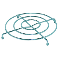 Suport pentru vase, rotund, fier, cromat, argintiu, 23 x 2.5 cm