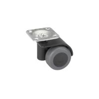 Roata container, placa de fixare, D: 35 mm, gri